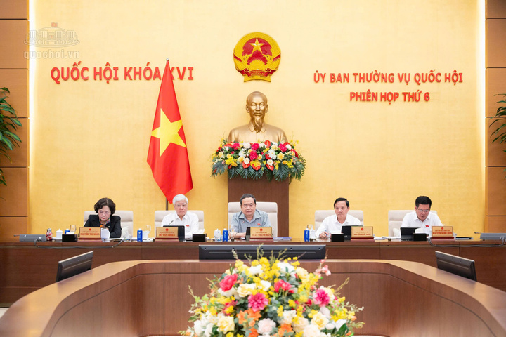 Chủ tịch Quốc hội Trần Thanh Mẫn phát biểu tại phiên thảo luận. Ảnh: Vũ Hiếu