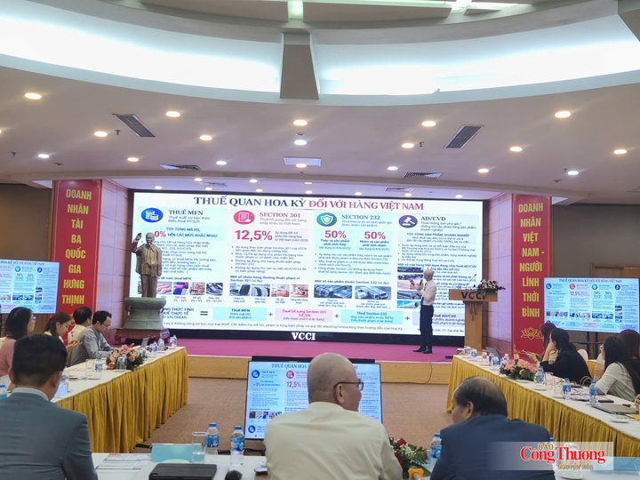 Ông Trần Thanh Hải trình bày tham luận tại Hội thảo “Thị trường Hoa Kỳ 2026: Cơ hội, thách thức và các giải pháp đột phá cho doanh nghiệp Việt Nam”.