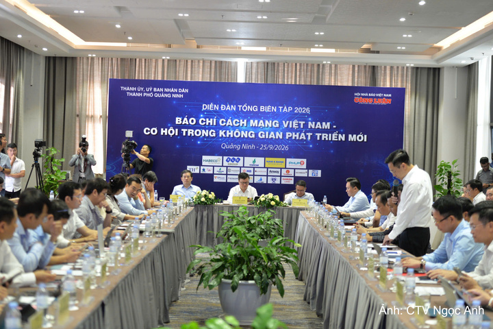 Diễn đàn Tổng Biên tập lần thứ 8 năm 2026 do Báo Nhà báo và Công luận tổ chức tại Quảng Ninh chiều 25/9 với chủ đề “Báo chí cách mạng Việt Nam - Cơ hội trong không gian phát triển mới”.