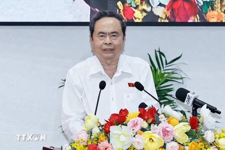 Chủ tịch Quốc hội Trần Thanh Mẫn phát biểu.