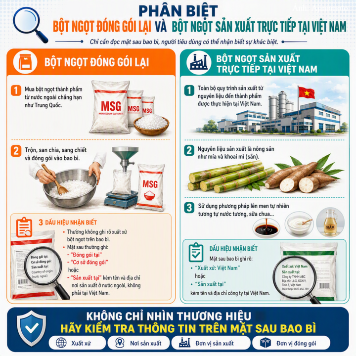 Lưu ý những điểm sau để chọn đúng bột ngọt chính hãng sản xuất tại Việt Nam - 2
