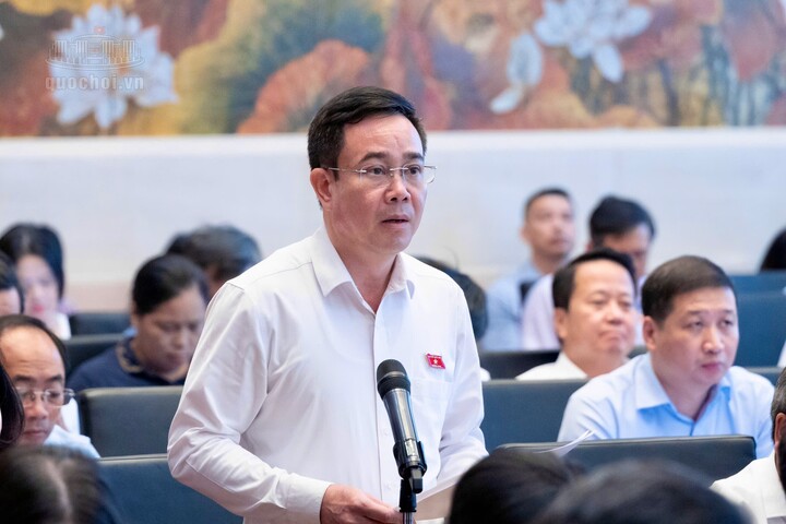 Đại biểu Nguyễn Văn Huy - Đoàn Đại biểu Quốc hội tỉnh Hưng Yên phát biểu. Ảnh: Quochoi.vn