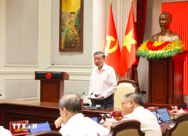 Tổng Bí thư, Chủ tịch nước Tô Lâm phát biểu chỉ đạo. (Ảnh: Thống Nhất/TTXVN)