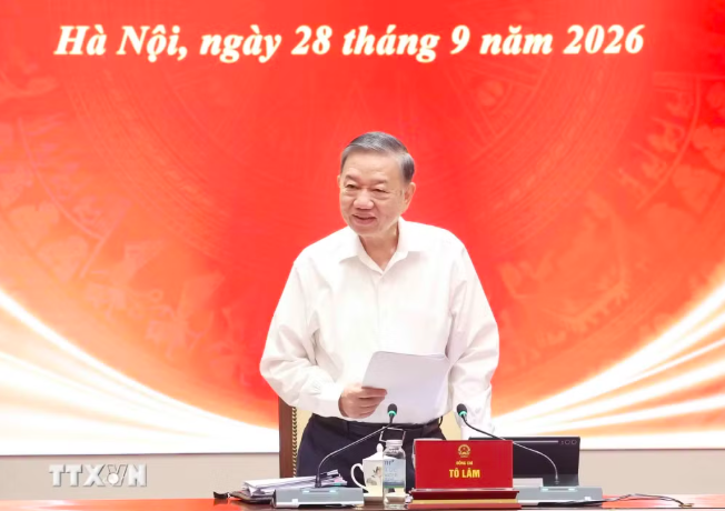 Tổng Bí thư, Chủ tịch nước Tô Lâm phát biểu chỉ đạo. (Ảnh: Thống Nhất/TTXVN)
