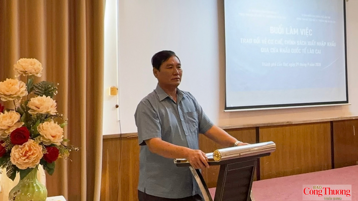 Ông Hứa Trường Sơn – Phó Giám đốc Sở Công Thương TP. Cần Thơ, phát biểu tại buổi làm việc.