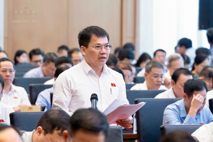 Phó Trưởng Đoàn chuyên trách Đoàn Đại biểu Quốc hội tỉnh Lâm Đồng Dương Khắc Mai phát biểu tại hội nghị. Ảnh: Quochoi.vn