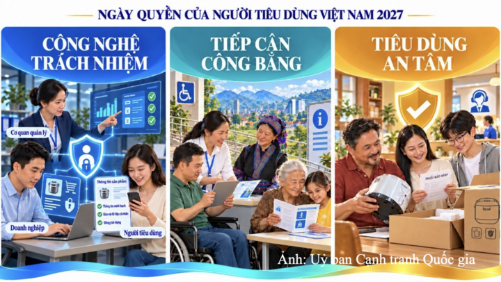 Ngày Quyền của người tiêu dùng Việt Nam năm 2027 hướng tới công nghệ trách nhiệm, tiếp cận công bằng và tiêu dùng an tâm.