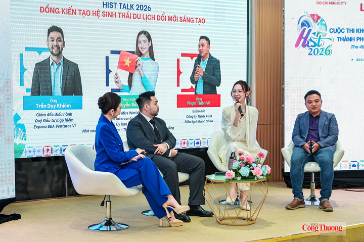 Hoa hậu Lê Nguyễn Bảo Ngọc chia sẻ về việc đưa các giá trị văn hóa, con người, nghệ thuật và bản sắc địa phương vào sản phẩm, trải nghiệm du lịch theo hướng bền vững, gắn với bảo vệ môi trường trong khuôn khổ sự kiện.