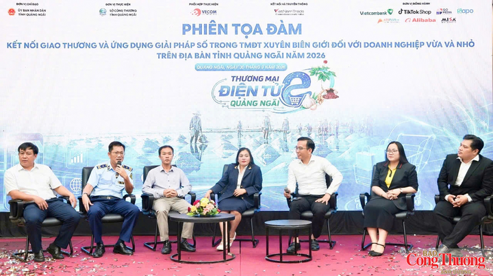 Phiên tọa đàm kết nối giao thương và ứng dụng giải pháp số trong thương mại điện tử xuyên biên giới.