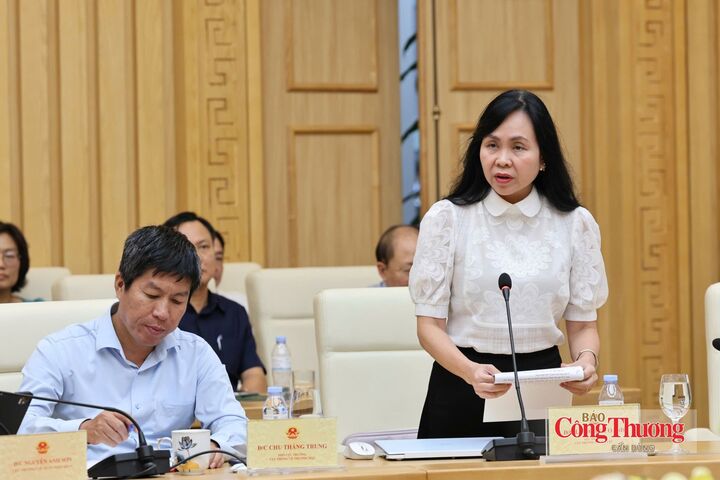 Cục trưởng Cục Thương mại điện tử Lê Hoàng Oanh phát biểu cho ý kiến, đẩy mạnh phát triển thị trường thương mại điện tử.
