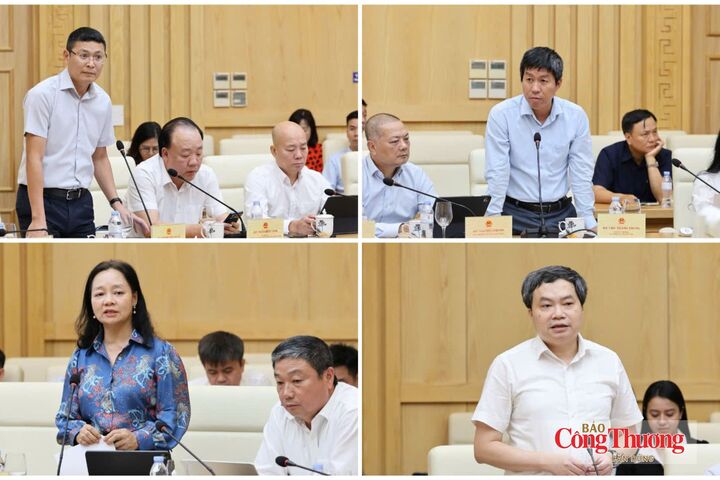Đại diện các Cục, Vụ, đơn vị trong Bộ Công Thương trao đổi, đề xuất nhiều giải pháp thúc đẩy phát triển sản xuất công nghiệp, thương mại.