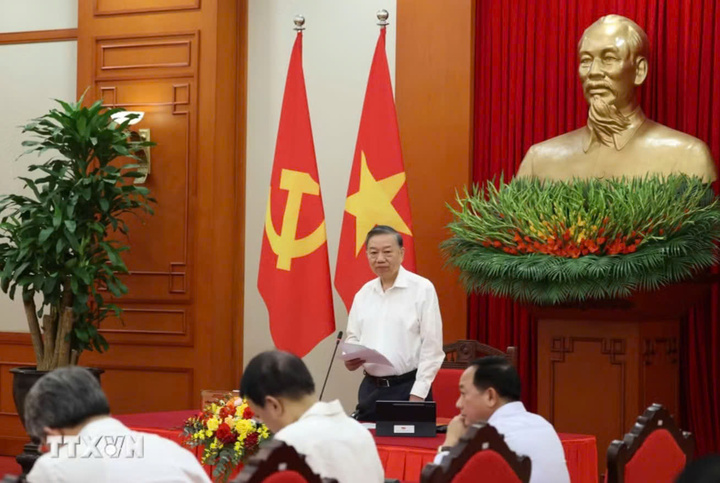 Tổng Bí thư, Chủ tịch nước Tô Lâm phát biểu chỉ đạo. (Ảnh: Thống Nhất/TTXVN)