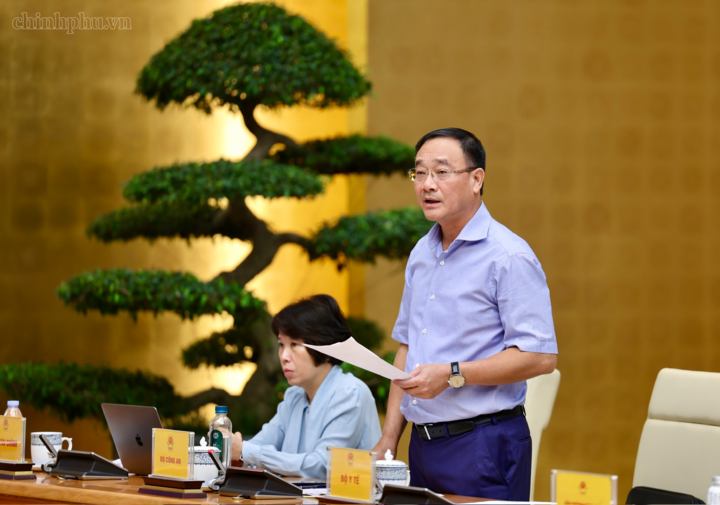 Thượng tướng Phạm Thế Tùng, Thứ trưởng Bộ Công an phát biểu tại cuộc họp - Ảnh: chinhphu.vn/Phương Nguyên