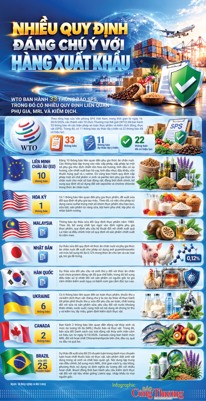 Infographic | Nhiều quy định đáng chú ý với hàng xuất khẩu - 1