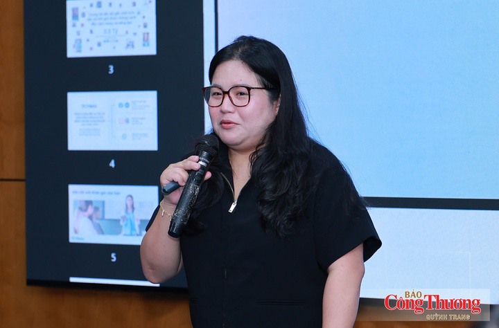 Bà Khwanchanok Rueangkham - Quản lý Đối tác Chính phủ và Các vấn đề về Tuân thủ Khu vực Châu Á - Thái Bình Dương, Tập đoàn Meta chia sẻ tại chương trình.