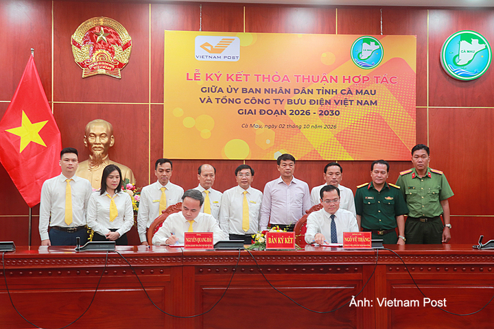 Lễ ký thoả thuận hợp tác giữa UBND tỉnh Cà Mau và Vietnam Post.