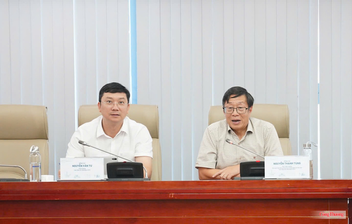 TS. Nguyễn Văn Tư, Viện trưởng VPI và TS. Nguyễn Thanh Tùng, Phó Viện trưởng, Chủ tịch Hội đồng Khoa học và Công nghệ VPI điều hành hội thảo.