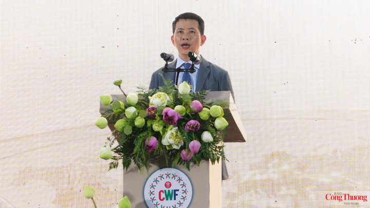 Ông Phạm Tuấn Long, Giám đốc Sở Văn hóa, Thể thao và Du lịch Hà Nội phát biểu tại buổi lễ.