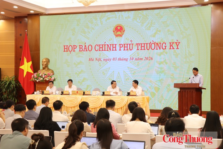 Họp báo Chính phủ thường kỳ diễn ra sáng 3/10.