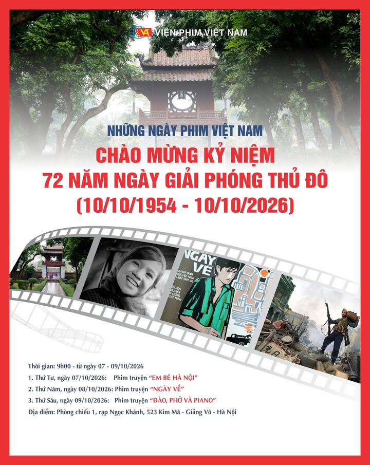 Tổ chức Những ngày phim Việt Nam kỷ niệm 72 năm Ngày Giải phóng Thủ đô - 1