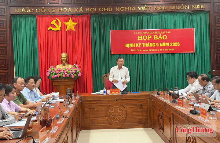 UBND tỉnh Đắk Lắk tổ chức họp báo định kỳ tháng 9/2026.