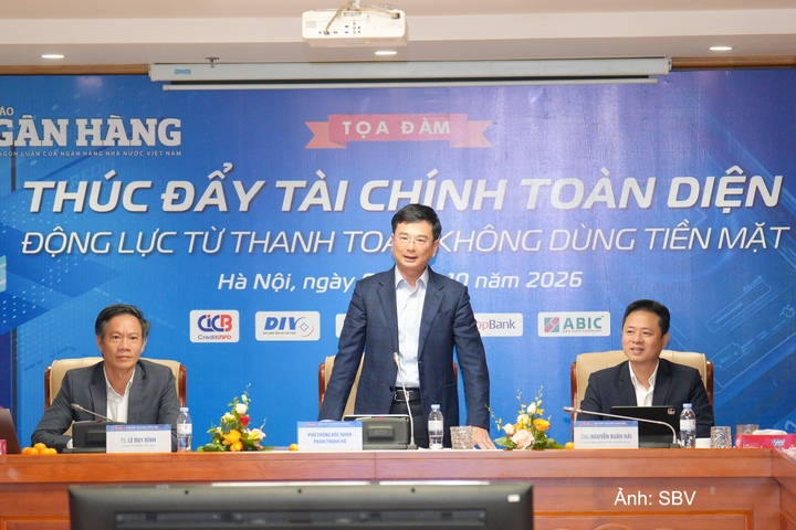 Phó Thống đốc Ngân hàng Nhà nước Phạm Thanh Hà phát biểu tại toạ đàm.
