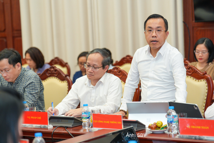Ông Lê Hoàng Chính Quang, Cục trưởng Cục Công nghệ thông tin phát biểu.