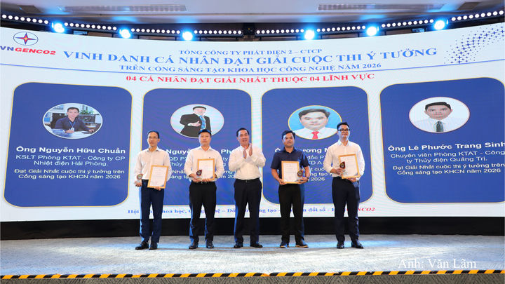 Công ty Thủy điện A Vương đạt 2 giải Nhất trong cuộc thi ý tưởng về khoa học công nghệ Tổng Công ty Phát điện 2