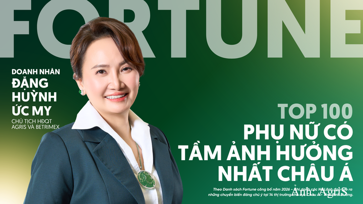 Bà Đặng Huỳnh Ức My  - Chủ tịch Hội đồng Quản trị AgriS (Công ty Cổ phần Thành Thành Công - Biên Hòa, HOSE: SBT) lần thứ hai liên tiếp có mặt trong danh sách, tiếp nối sự ghi nhận năm 2025.