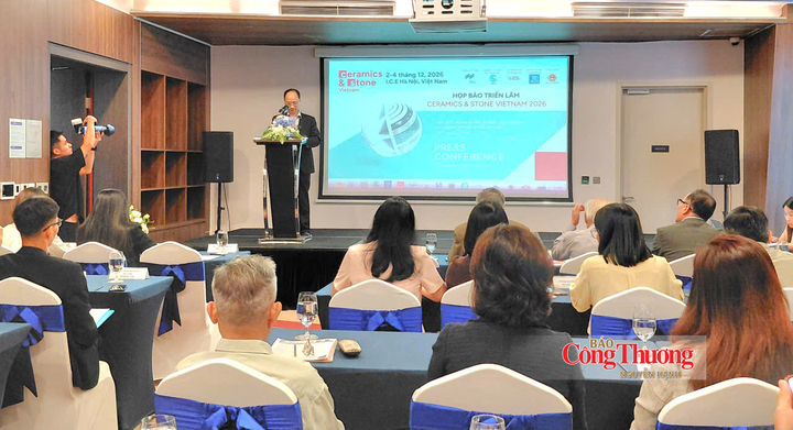 Họp báo giới thiệu Triển lãm Ceramics & Stone Vietnam 2026.