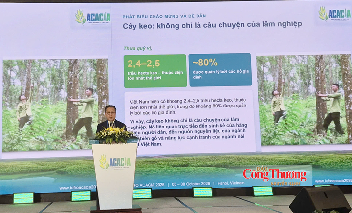 Ông Nguyễn Quốc Khanh, Chủ tịch Hiệp hội Gỗ và Lâm sản Việt Nam (VIFOREST) phát biểu tại Diễn đàn.