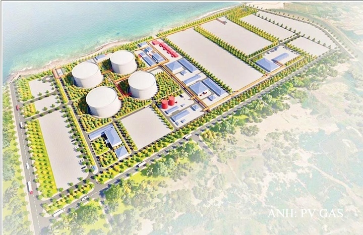 Phối cảnh tổng thể Dự án Kho LNG Bắc Trung Bộ do PV GAS làm chủ đầu tư.