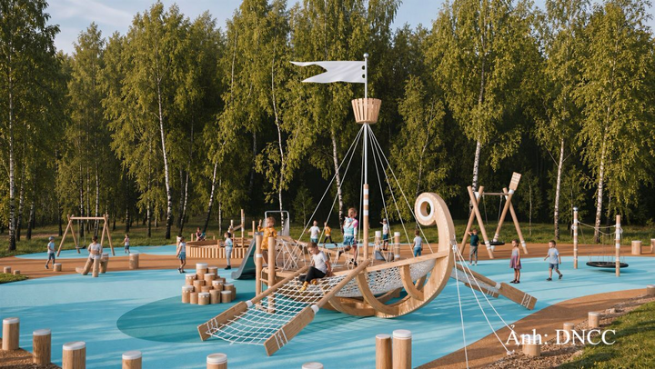 Palm Garden rộng 1,5 ha được quy hoạch cho các hoạt động ngoài trời, từ vui chơi đến thư giãn và rèn luyện sức khỏe.