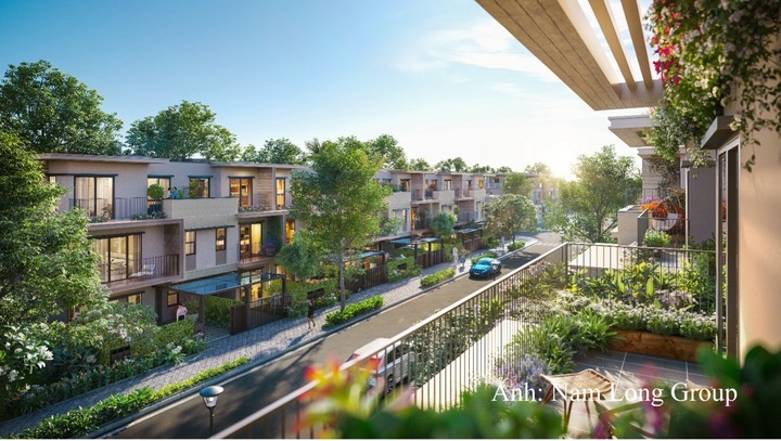 Phân khu thấp tầng Rivera Nagomi với kiến trúc Nhật Bản hiện đại, hướng đến sự an hòa và cân bằng trong không gian sống. Ảnh: Nam Long Group