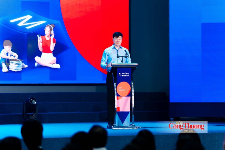 Tiến sĩ, Đại tá Nguyễn Hồng Quân - Phó Cục trưởng Cục An ninh mạng (Bộ Công an) phát biểu tại lễ phát động.