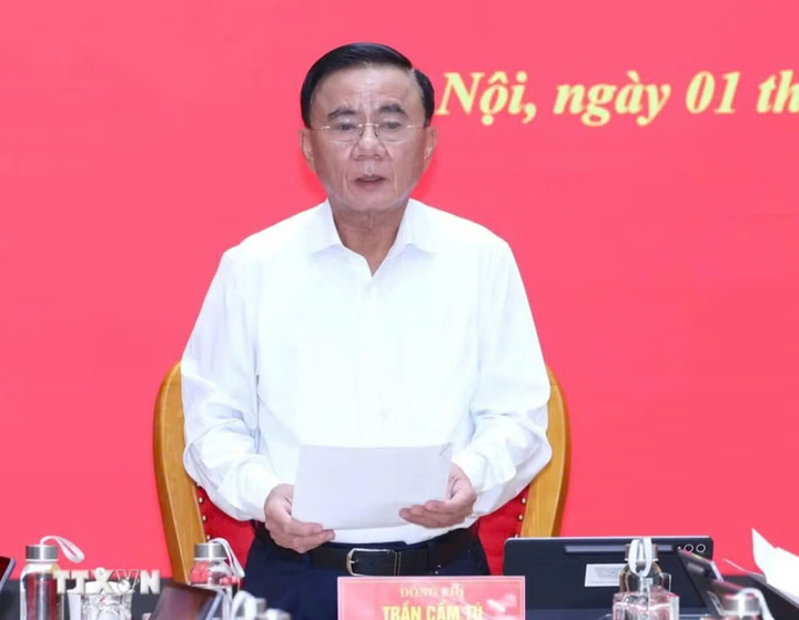 Thường trực Ban Bí thư Trần Cẩm Tú. (Ảnh: Phương Hoa/TTXVN)