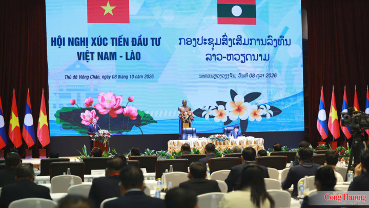 Thủ tướng Chính phủ Lê Minh Hưng phát biểu tại Hội nghị xúc tiến đầu tư Việt Nam - Lào.