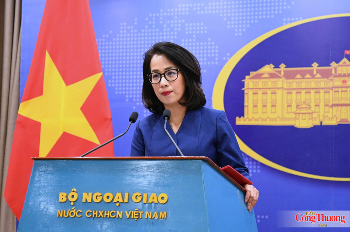 Bà Phạm Thu Hằng - Người Phát ngôn Bộ Ngoại giao thông tin về việc Liên minh châu Âu (EU) đưa Việt Nam ra khỏi danh sách các quốc gia không hợp tác về thuế.