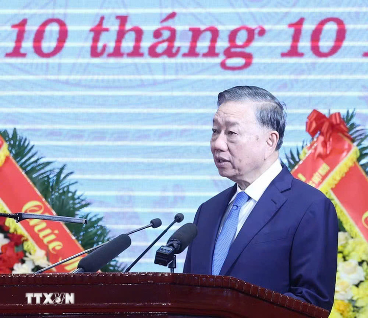 Tổng Bí thư, Chủ tịch nước Tô Lâm phát biểu chỉ đạo. (Ảnh: Thống Nhất/TTXVN)