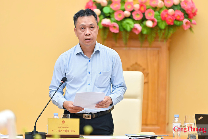Thứ trưởng Bộ Công Thương Nguyễn Việt Sơn chủ trì hội nghị.