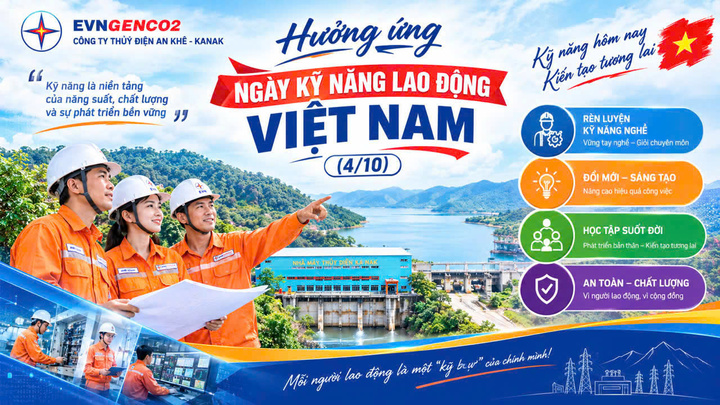 Công ty Thủy điện An Khê - Ka Nak chú trọng rèn luyện kỹ năng nghề, làm chủ thiết bị, công nghệ, góp phần bảo đảm các nhà máy vận hành an toàn, ổn định, hiệu quả
