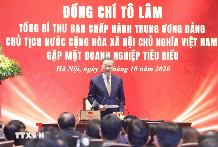 Tổng Bí thư, Chủ tịch nước Tô Lâm phát biểu. (Ảnh: Thống Nhất/TTXVN)