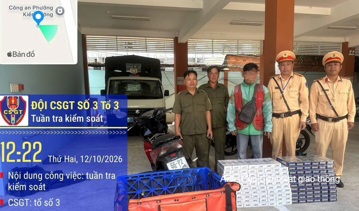 Lực lượng chức năng lập hồ sơ và bàn giao toàn bộ tang vật, phương tiện cùng người vi phạm cho Công an phường Kiến Tường tiếp tục điều tra, xử lý.