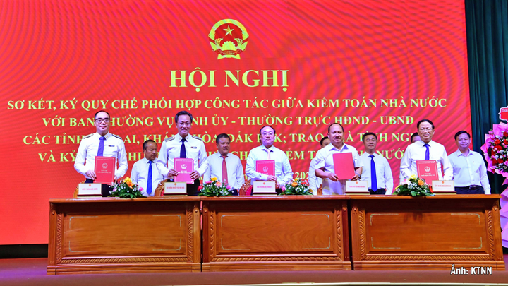 Kiểm toán Nhà nước ký kết quy chế phối hợp công tác với Ban Thường vụ Tỉnh ủy, Thường trực HĐND và UBND tỉnh Gia Lai.