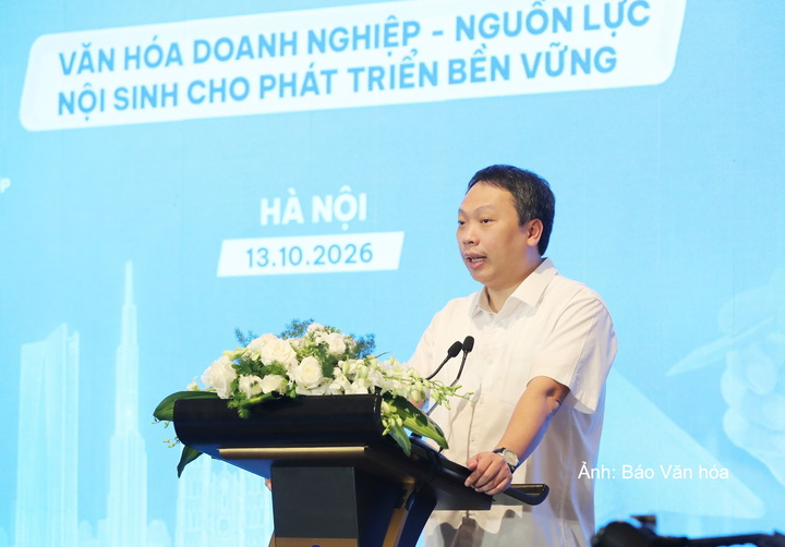 Thứ trưởng Bộ Văn hóa, Thể thao và Du lịch - ông Nguyễn Huy Dũng phát biểu tại diễn đàn.
