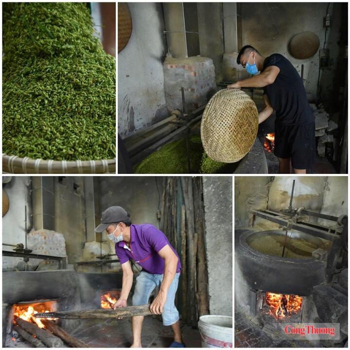 Một số hình ảnh về các công đoạn, quy trình làm cốm.