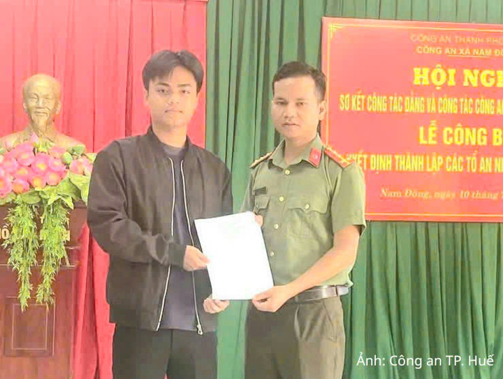 Thanh niên Hồ Văn Đông tự nguyện viết đơn tham gia nghĩa vụ công an nhân dân năm 2027.