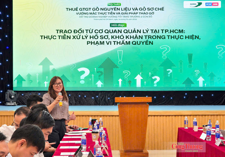 Đại diện các doanh nghiệp chia sẻ, đóng góp ý kiến tại hội thảo.