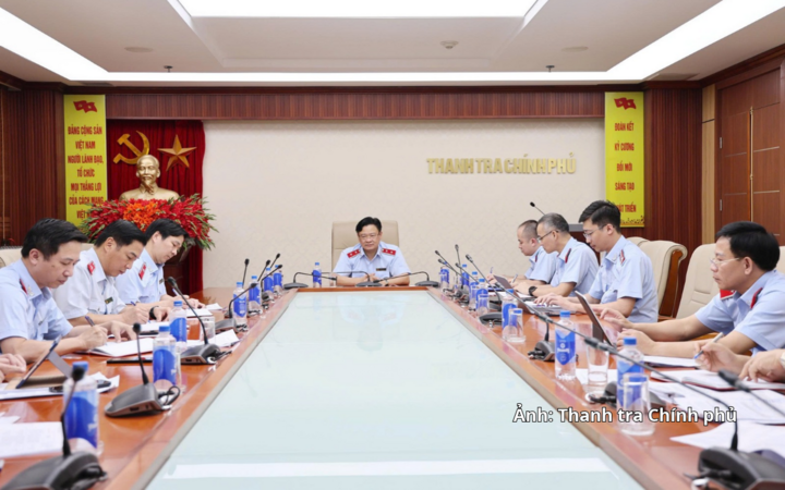 Phó Tổng Thanh tra Chính phủ Nguyễn Thanh Tuấn chủ trì buổi làm việc với Thủ trưởng Vụ Kế hoạch - Tài chính và các cục, đơn vị thuộc Thanh tra Chính phủ.