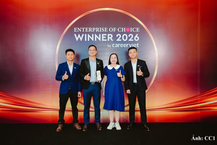 Việc được vinh danh “Doanh nghiệp được yêu thích nhất - Enterprise of Choice 2026” ngày càng khẳng định vị thế thương hiệu CC1 trên thị trường tuyển dụng.